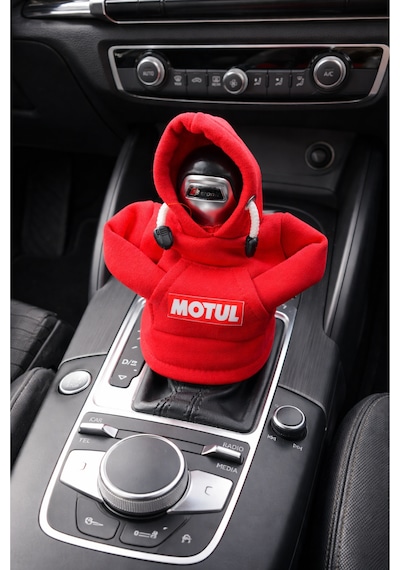 Motul Tasarım Hoodie Vites Topuzu Kılıfı - Universal Sweatshirt Model Vites Aksesuarı Kırmızı