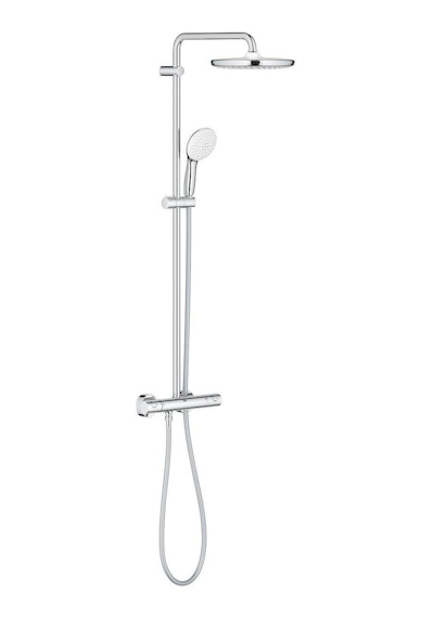 Grohe Tempesta System 250 Duvara Monte Termostatik Bataryalı Duş Sistemi - 26670001 Gümüş