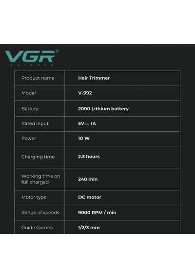 Vgr V-992 Saç Kesme Trimmer 295717366 Diğer