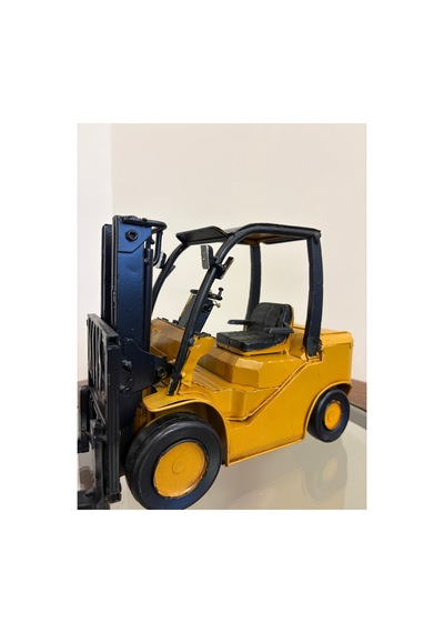 El Yapımı Mini Forklift Maketi Dekoratif Masaüstü Objesi Ev Ve Ofis Dekorasyon