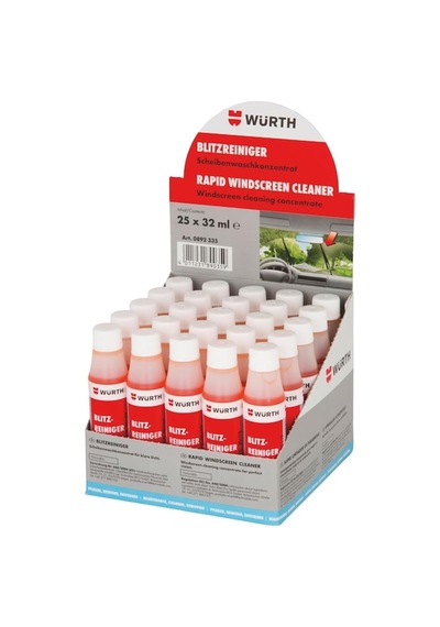 Würth Oto Konsantre Cam Suyu Temizleme Sabunu 32ml 25 Adet