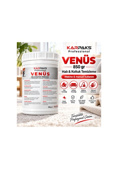 Professional Venüs Halı Ve Koltuk Tozu 850 Gr Ultra Konsantre Kalıcı Ferahlık Tüm Makinelerle Uyumlu Tekli