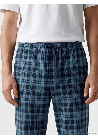 Lc Waikiki Lc Waıkıkı İndigo Standart Kalıp Ekose Erkek Pijama Alt