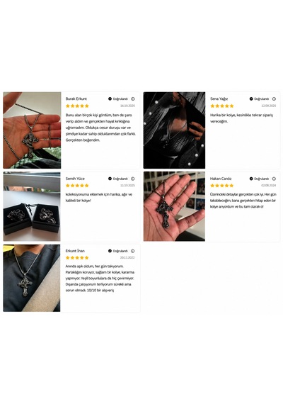 Gotik Ruhun Simgesi Ejderha Ve Kurukafa Detaylı Haç Kolye Antrasit