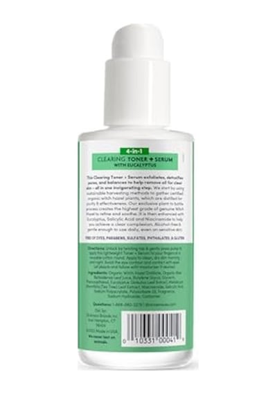 S Orijinal Witch Hazel Clearing Toner Okaliptüslü Serum 100 Doğal Damıtılmış Cadı Fındığı Alkolsüz Cilt Tem