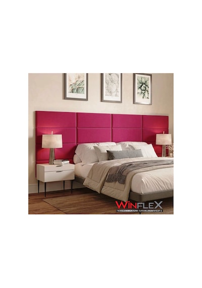 Winflex 25x50cm Dikdörtgen Kumaş Kaplı Akustik Panel- 1 Adet Fuşya