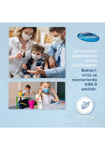 Crystalin Likit Yara Ve Deri Bakım Solüsyonu 400ml Şişe