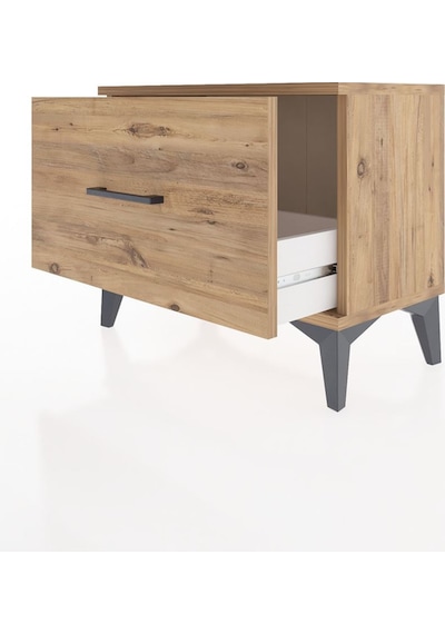 Arges Komodin Tek Çekmeceli 60x30x48 Çam-çam Çam