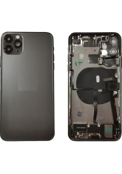 Apple Uyumlu iPhone 11 Pro Max İle Dolu Kasa Siyah