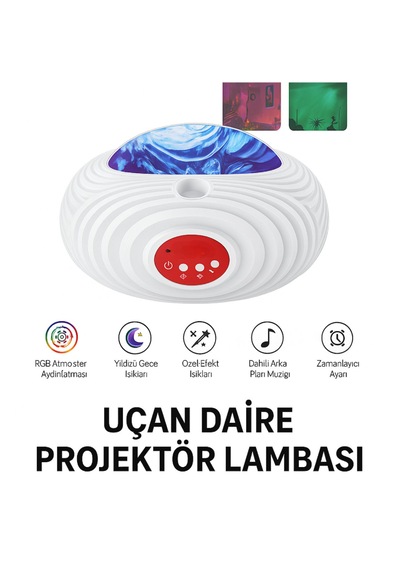 Üsküdar İletişim Yh12 2'si 1 Arada Akıllı Yıldız Projeksiyon Renkli Işık Gösterileri Bluetooth Hoparlör