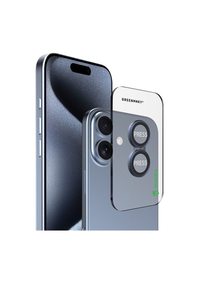 Buddıes Apple Uyumlu iPhone 16 / 16 Plus Kamera Lens Koruyucu Blue Mavi