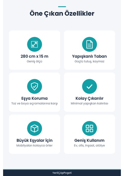 Boya Badana Eşya Koruma Hışır Örtüsü 280cm X 15 Mt Yapışkanlı Hışır