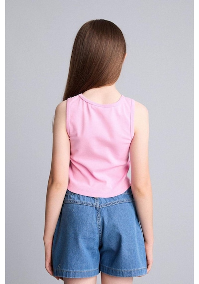 Defacto Barbie Bisiklet Yaka Atlet Kız Çocuk H7261a826hspn666 Pembe-pn666