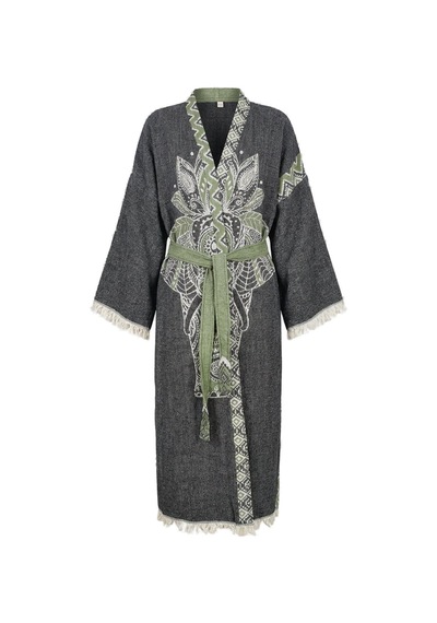 Brandsmiths Green-black Elephant Kimono Sarı