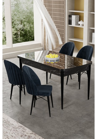 Canisa Gale Serisi 80x132 Açılabilir Lak Panel Siyah Mermer Desen Mutfak Masa Takımı 4 Antrasit Sandalye Masa Siyah Mermer Desen Sandalyeler Antrasit Canisa Gale Serisi 80x132 Açılabilir Lak Panel Siyah Mermer Desen Mutfak Masa Takımı 4 Antrasit Sandalye Masa Siyah Mermer Desen Sandalyeler Antrasit