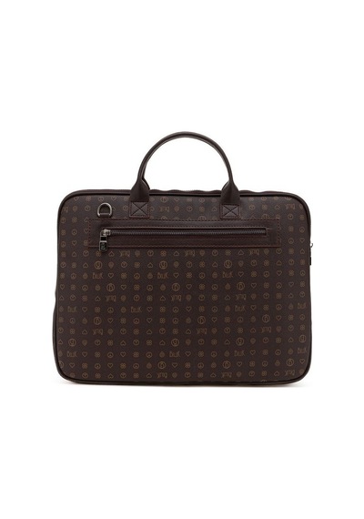 Bilik Deri Monogram Kahve Unisex Laptop & Evrak Çantası Rh09 Busi 001