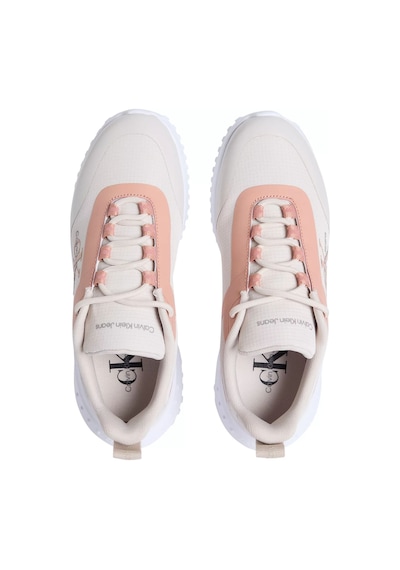 Calvin Klein Kadın Ck Eva Runner Ripstop Sneakers - Ekru Eggshell/dusty Coral
