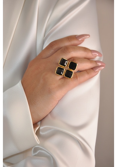 Kadir Jewellery 22 Ayar Altın Kaplama Kadın Zirkon Taşlı Yüzük Çok Renkli 35771783