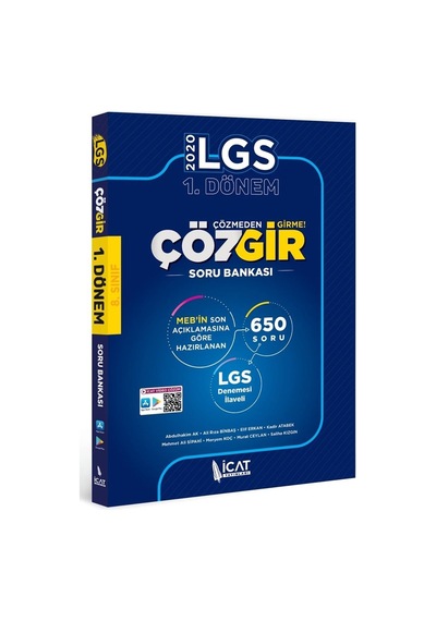 Icat Yayınları 8. Sınıf Lgs 1. Dönem Çözgir Soru Bankası Klp