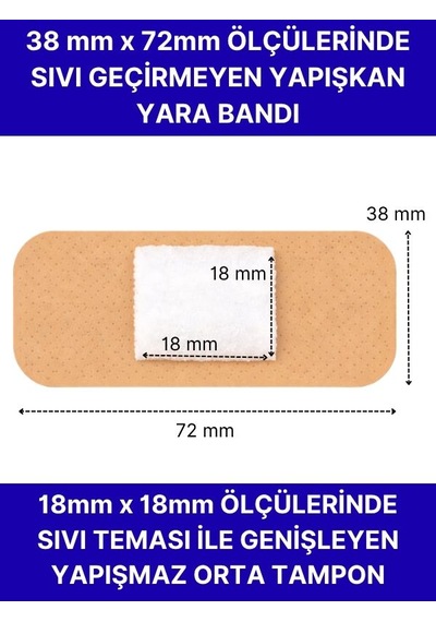 Steril Hemostatik Diyaliz Bandı 38mmx72mm, 50 Adet Tekli Paket