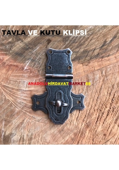 Anadoluhirdavat Dekoratif Tavla Klipsi Mini Kutu Klipsi Bakır Renk Çevirmeli