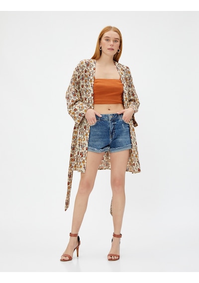 Koton Çiçekli Kimono Kuşaklı Midi Boy Kahverengi Desenli 3sak50164uw 3SAK50164UW5D1 Kahverengi Koton Çiçekli Kimono Kuşaklı Midi Boy Kahverengi Desenli 3sak50164uw 3SAK50164UW5D1 Kahverengi