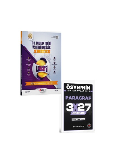 Ulti 2027 8. Sınıf Lgs T.c. İnkılap Tarihi Ve Atatürkçülük Haftalık Ödev Föyleri+ Evp Akademi Paragraf