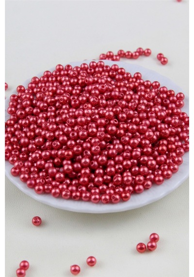 5 Mm Açık Pastel Kırmızı İnci Boncuk 30 Gr Kolye, Bileklik, Küpe Ve Takı Yapımı Diğer