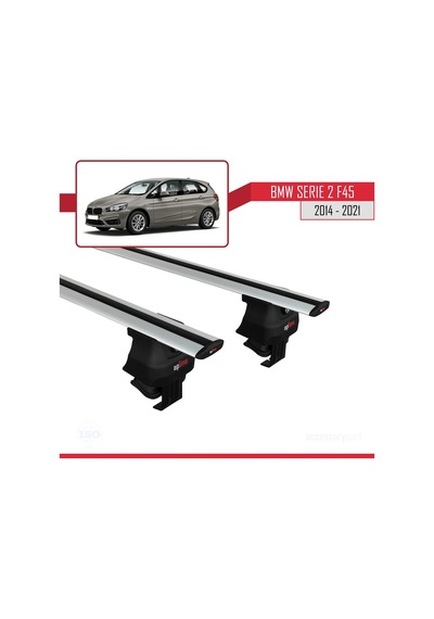 Bmw 2 Serisi F45 Active Tourer 2014-2021 Arası İle Uyumlu Ace-4 Ara Atkı Tavan Barı Gri