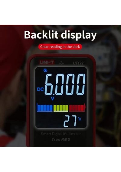 Ut121a B Smart Digital Multimeter Rms Voltage Frequency Dual Display Ncv Lıve Auto 6199 Count Meter Ut122