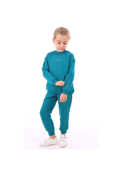 Toontoy Kız Çocuk Relax Fit Bisiklet Yaka Hafif Düşük Omuz Nakış Baskılı Sweatshirt - 3 İplik Şardonlu Petrol Mavi Toontoy Kız Çocuk Relax Fit Bisiklet Yaka Hafif Düşük Omuz Nakış Baskılı Sweatshirt - 3 İplik Şardonlu Petrol Mavi
