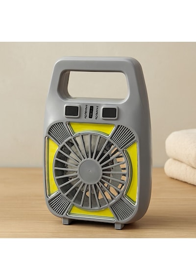 Usb Şarjlı 2in1 Mini Fan Ve Fener 10w - 2 Kademe, Su Geçirmez, Taşınabilir