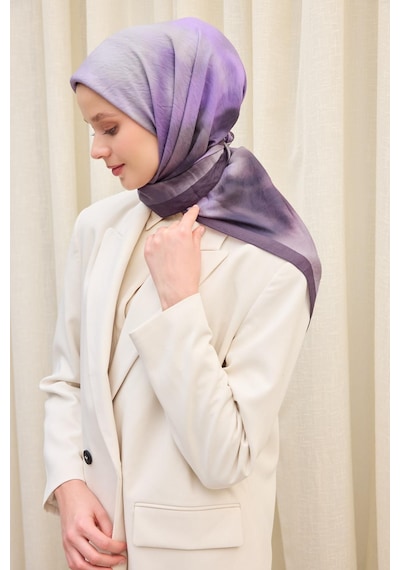 Silk Home Velora Eşarp Sis Desen Acı Kahve 90x90 Çok Renkli