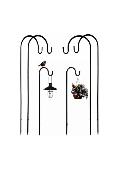 Tr Metal Bahçe Askılığı 115 Cm, Saksı, Fener Ve Solar Lamba Askısı, Siyah