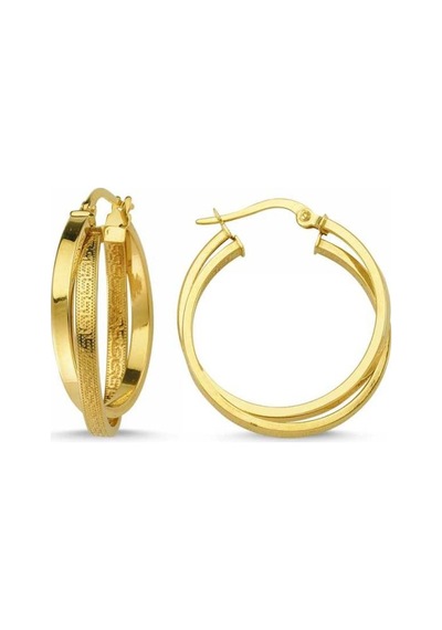Sembolgold Altın Halka Küpe 14 Ayar İtaly 4,20 Gr
