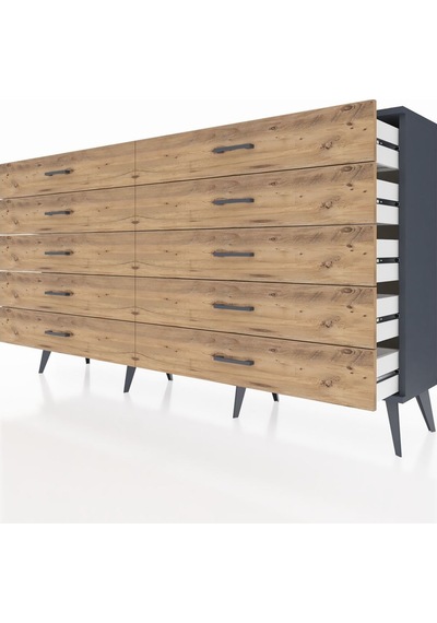 Arges Konsol 10 Çekmeceli 176x30x99 Antrasit-antrasit/çam Antrasıt/atlas Çam - Antrasıt Arges Konsol 10 Çekmeceli 176x30x99 Antrasit-antrasit/çam Antrasıt/atlas Çam - Antrasıt