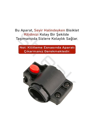 Anahtarlı Çelik Kilit Bisiklet Motosiklet Bebek Arabası Anahtarlı Güvenlik Kilidi Gri - Siyah