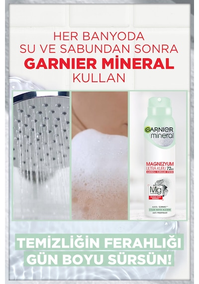 Garnier Mineral Magnezyum Ultra Kuru Kadın Deodorant 150 ML
