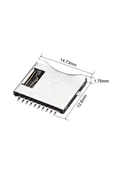 Micro Sd Kart Soketi Hafıza Kartı Microsd Kart Bellek Yaylı Kart Algılayıcı 8 + 2 Pin Konnektör