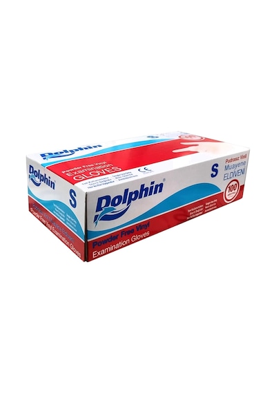 Dolphin Pudrasız Vinil Muayene Eldiveni 100'lü