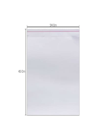 24X45 Bantlı Opp Parlak-Şeffaf Jelatin 100 Adet