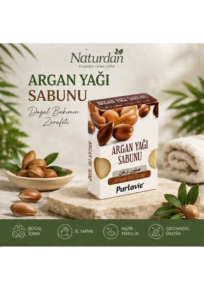 Argan Yağı Sabunu Doğal El Yapımı 100g-3 Adet Karışık
