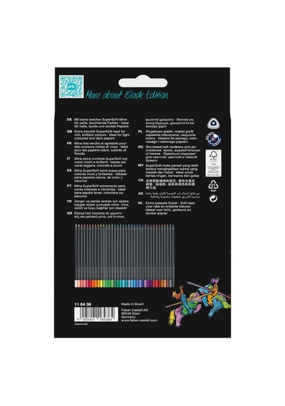 Faber-castell 116436 - Renkli Kalemler Blackwood, Black Edition, 36'li Kutu Genel