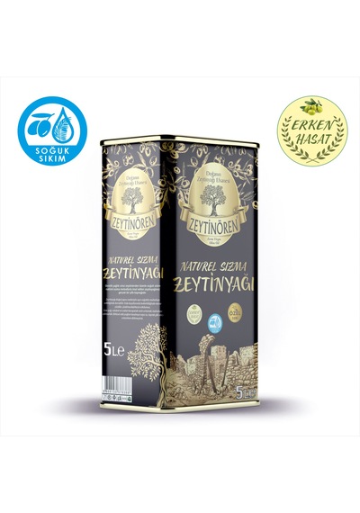 Zeytinören 5 Lt Natürel Sızma Soğuk Sıkım Erken Hasat Zeytinyağı