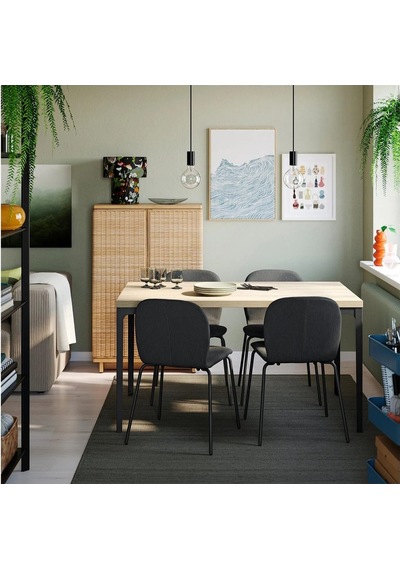 Ikea Gri Modern Yemek Masası - Yemek Sandalyesi Oturma Yeri