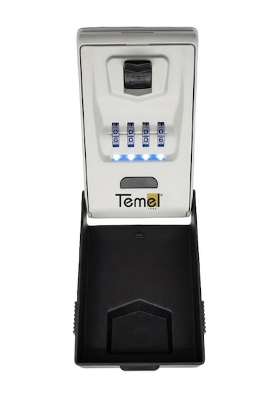 Temel Şifreli Metal Anahtar Kutusu, Kelepçeli, Kapaklı, 4 Haneli Dış Mekân Anahtar Saklama Kasası