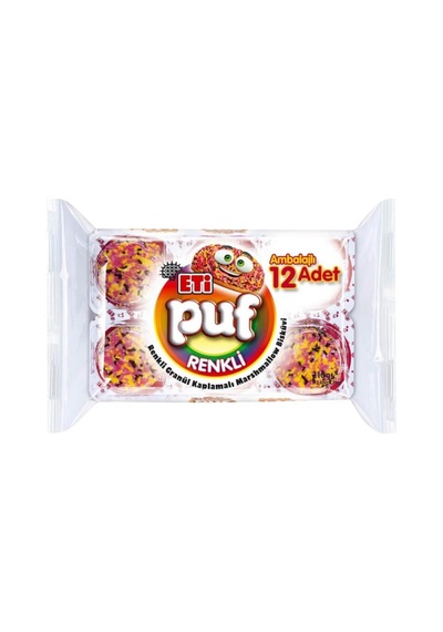 Eti Puf 12 Li Kakaolu-karışık-hindistan Cevizli 3 Lü Karma Paket