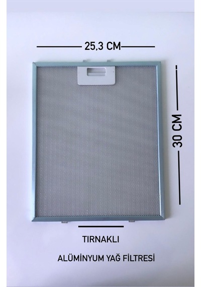 Arçelik Uyumlu 25,3x30 Cm Davlumbaz Aspiratör Alüminyum Yağ Filtresi