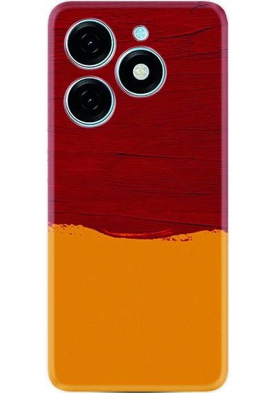 Tecno Uyumlu Spark 20 Spark 20c Kılıf Silikon Desen Özel Seri Sarı Kırmızı Boya 1708