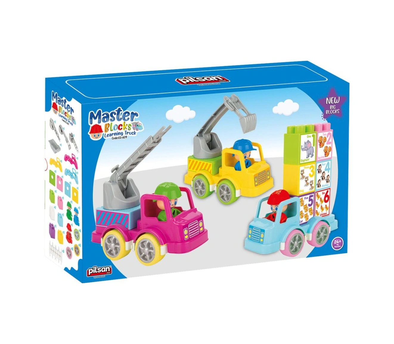 03 609 Master Bloklar Eğitici Kamyon -nessiworld Oyuncak